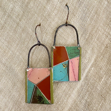 Polygon Dangle Tesserae Earrings