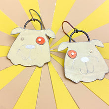 Load image into Gallery viewer, Little Ecru Bulldogs Tin Earrings