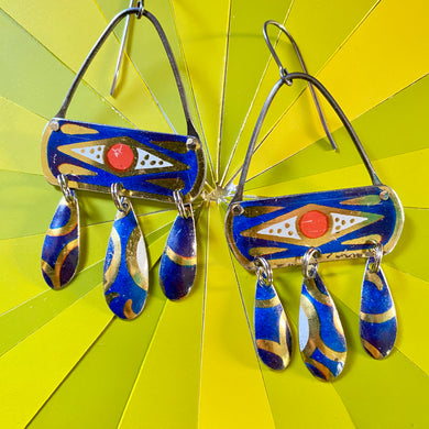 Protective Eye Chandelier Tin Earrings