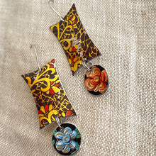 Load image into Gallery viewer, Chocolate Crackle Mod Rectangle Earrings