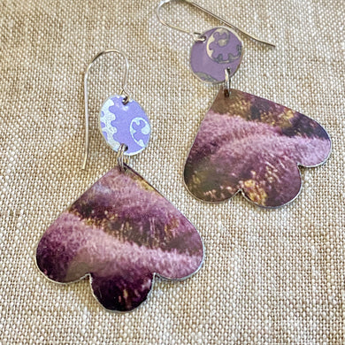 Lavender Fields Trefoil Earrings