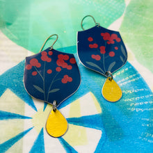 Load image into Gallery viewer, Claret Berries Upcycled Tin Earrings