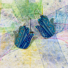 Load image into Gallery viewer, Edgeworth Classic Hamsa Upcycled Tin Earrings