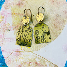Load image into Gallery viewer, Golden Botanicals Arch Upcycled Tin Earrings