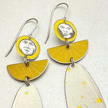 Load image into Gallery viewer, Moon Faced Angels Tin Earrings