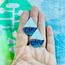 Load image into Gallery viewer, Edgeworth Upcycled Tin Sailboat Earrings