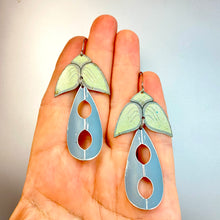 Load image into Gallery viewer, Leafy Upcycled Tin Earrings