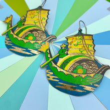 Load image into Gallery viewer, Chinese Junk Tin Earrings