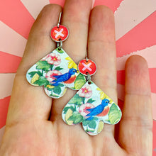 Load image into Gallery viewer, Little Bluebirds Trefoil Earrings