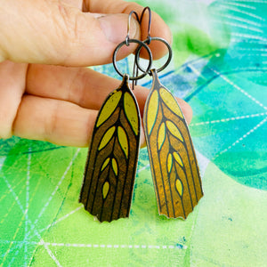 Wheat Berry Upcycled Tin Earrings