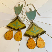 Load image into Gallery viewer, Pale Blue Tulip Chandelier Earrings