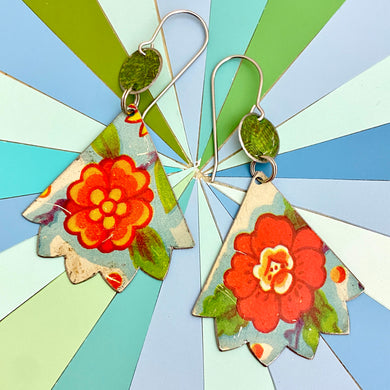 Pinked Edge Orange-y Blossom Earrings