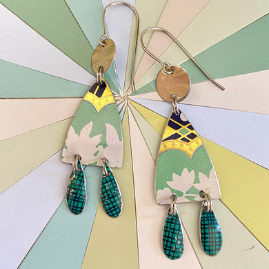 Seafoam & Gold Earrings