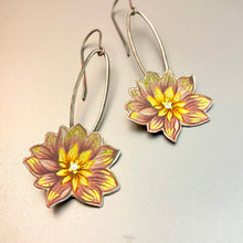 Load image into Gallery viewer, Little Purple Flowers Tin Earrings