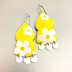 Mod Posies on Sunshine Temple Drop Tin Earrings