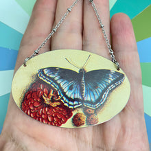 Load image into Gallery viewer, Butterfly &amp; Zinnia Tin Necklace