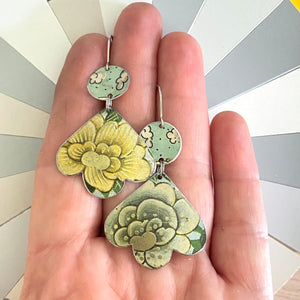 Pale Blossoms Trefoil Earrings