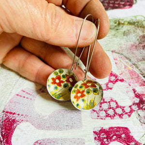 Oxidized Blossoms Medium Basin Earrings