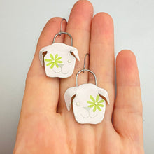 Load image into Gallery viewer, Daisy Puppies Tin Earrings