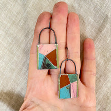 Load image into Gallery viewer, Polygon Dangle Tesserae Earrings
