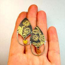 Load image into Gallery viewer, Golden Flowers Shielded Tin Earrings