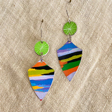 Load image into Gallery viewer, Happy Colors &amp; Spring Green Little Drop Earrings