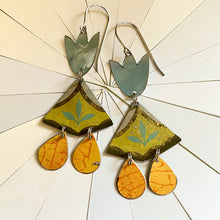 Load image into Gallery viewer, Pale Blue Tulip Chandelier Earrings