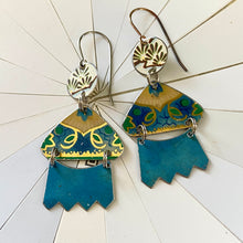 Load image into Gallery viewer, Moody Blues Upcycled Tin Earrings