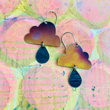 Load image into Gallery viewer, Bokeh Clouds Tin Earrings