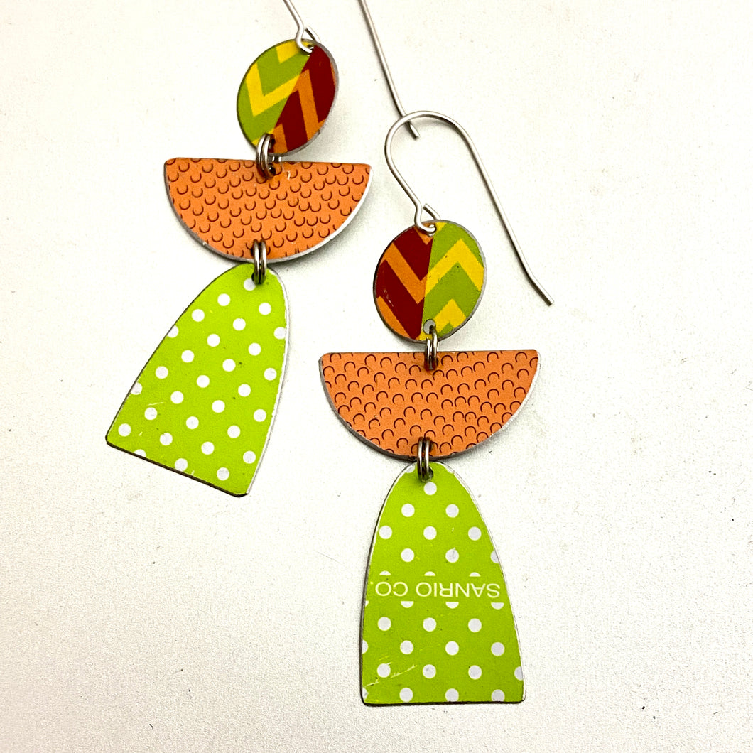 Mixed Brights Angels Tin Earrings