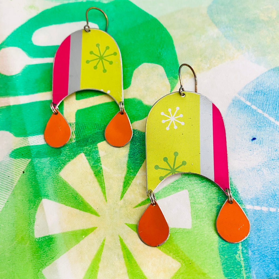 Mod Brights Upcycled Tin Earrings