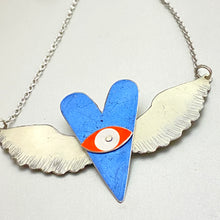 Load image into Gallery viewer, The Heart Sees Cornflower Tin Necklace