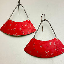 Load image into Gallery viewer, Scarlet Xs Wide Fan Tin Earrings