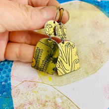Load image into Gallery viewer, Golden Botanicals Arch Upcycled Tin Earrings