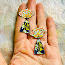 Load image into Gallery viewer, Vintage Folk Flowers Drop Tin Earrings