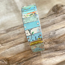 Load image into Gallery viewer, Mixed Turquoise Tesserae Tin Cuff