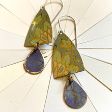 Load image into Gallery viewer, Small Mixed Vintage Blues Earrings