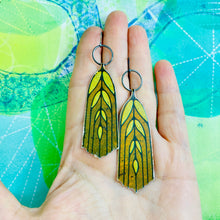 Load image into Gallery viewer, Wheat Berry Upcycled Tin Earrings