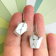 Load image into Gallery viewer, Tiny Noodle Box Upcycled Tin Earrings