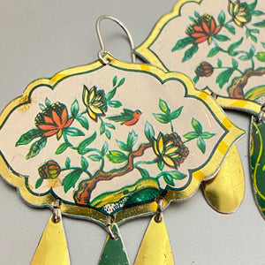 Fancy Chandelier Upcycled Tin Earrings