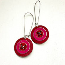 Load image into Gallery viewer, Wire Stitched X O Tin Earrings