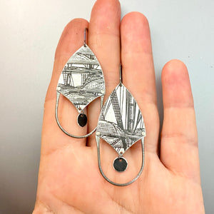 Rigging Shielded Tin Earrings