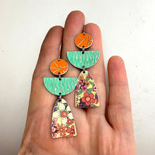 Load image into Gallery viewer, Allover Flower Angels Tin Earrings