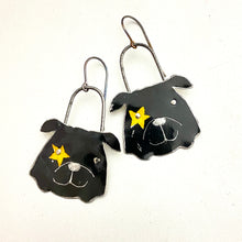 Load image into Gallery viewer, Yellow Star Bulldogs Tin Earrings