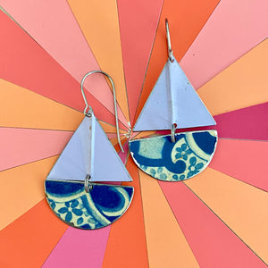 Vintage Blueberry II Sailboat Earrings