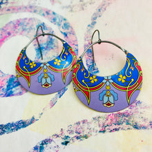 Load image into Gallery viewer, French Macaron Crescent Circles Tin Earrings
