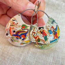 Load image into Gallery viewer, Celebration Oval Crescent Tin Earrings