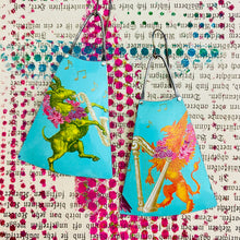 Load image into Gallery viewer, Diamond Jubilee Griffin &amp; Goat Long Fans Tin Earrings