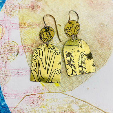 Golden Botanicals Arch Upcycled Tin Earrings