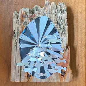 Back to School Upcycled Tin Wall Art